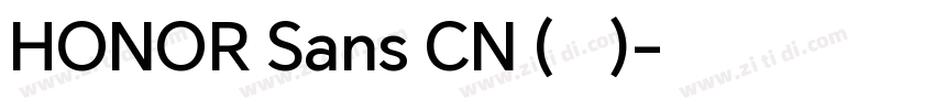 HONOR Sans CN (正文)字体转换